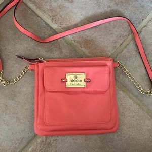 Nicole by Nicole Miller Bright Pink Crossbody Bag